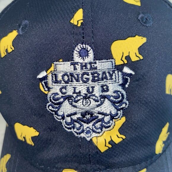 Ahead Cap Hat Unisex Adjustable Strap Navy Yellow “The LongBay Club” - Picture 2 of 9
